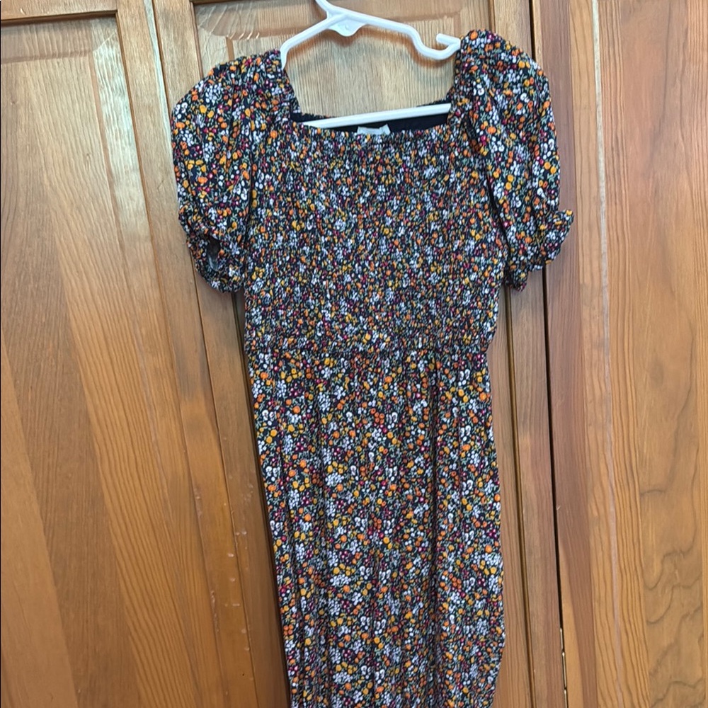 Crew Cuts Floral Puff Sleeve Romper size 5